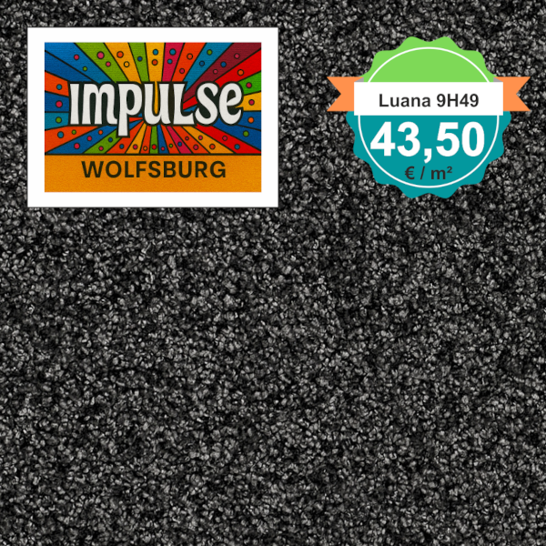 Vorwerk Luana Teppichboden anthrazit – quadratische Draufsicht